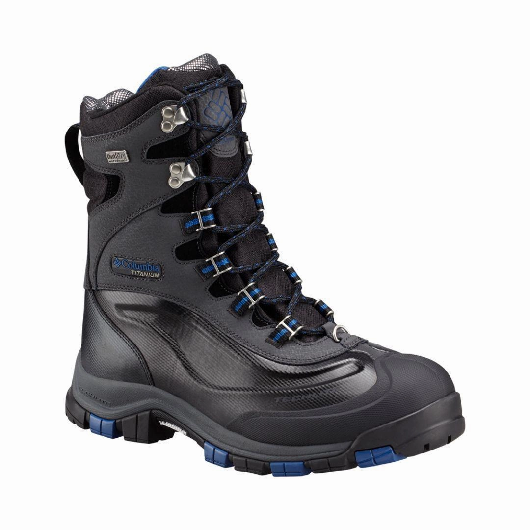 Columbia Men Black BUGABOOT PLUS TITANIUM OMNI-HEAT OUTDRY Best Waterproof Everyday Shoes