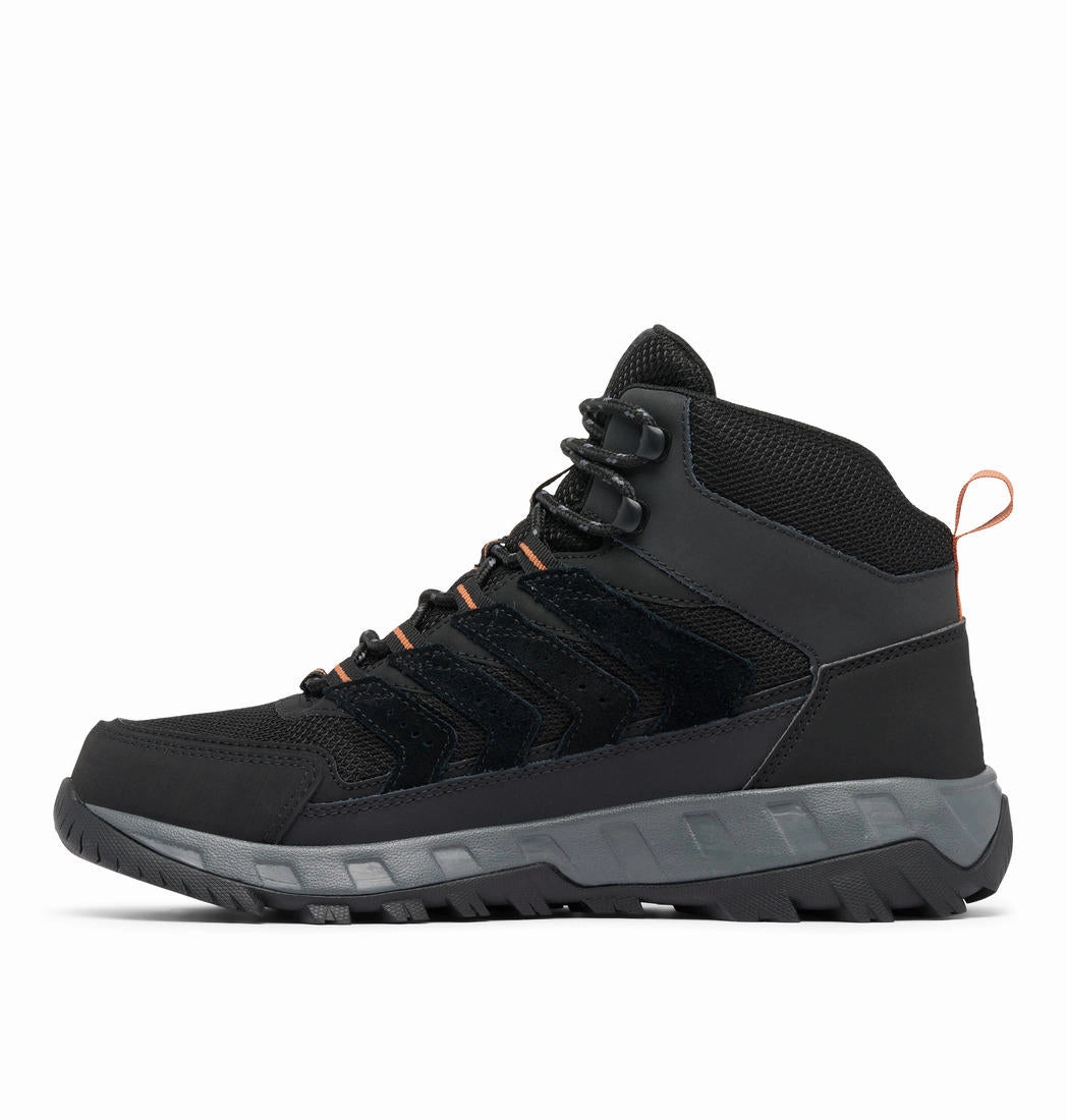 Difference Between Waterproof And Water Resistant Shoes Columbia Men Black STRATA TRAIL MID WP