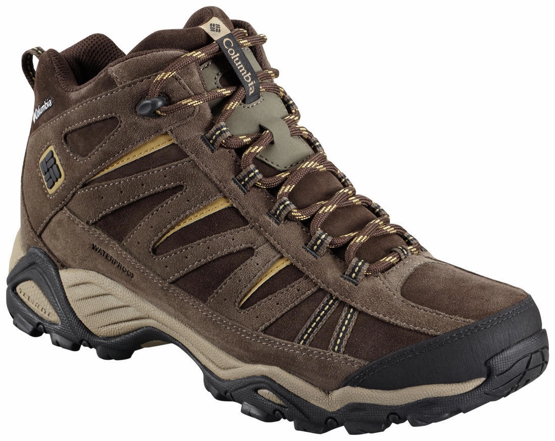Columbia Men Brown NORTH PLAINS MID LEATHER WATERPROOF Hiking Boots Keep Coming Untied