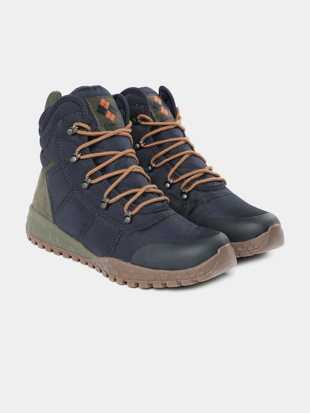 Columbia Men Navy Blue FAIRBANKS OMNI-HEAT Waterproof Toe Shoes