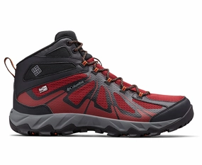 Columbia Men Red PEAKFREAK XCRSN II XCEL MID OUTDRY Wide Feet Hiking Boots