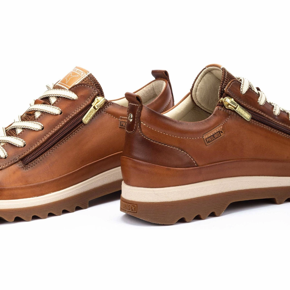 Pikolinos Vigo Brandy Leather Shoe (Women's) Best Wide Toe Box Casual Shoes