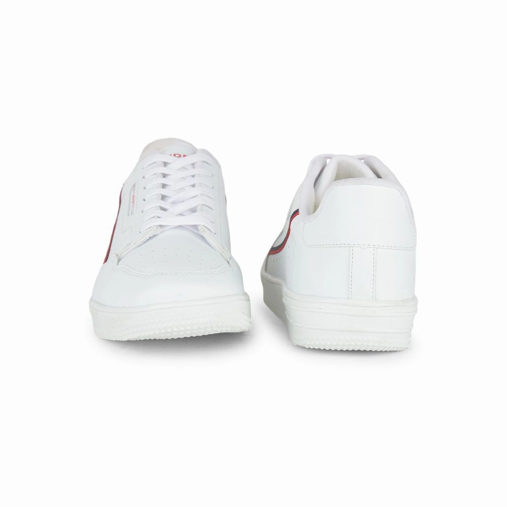 Best Shoes To Wear Casually Gliders White Lacing Sneakers For Men SNK-701 By Liberty