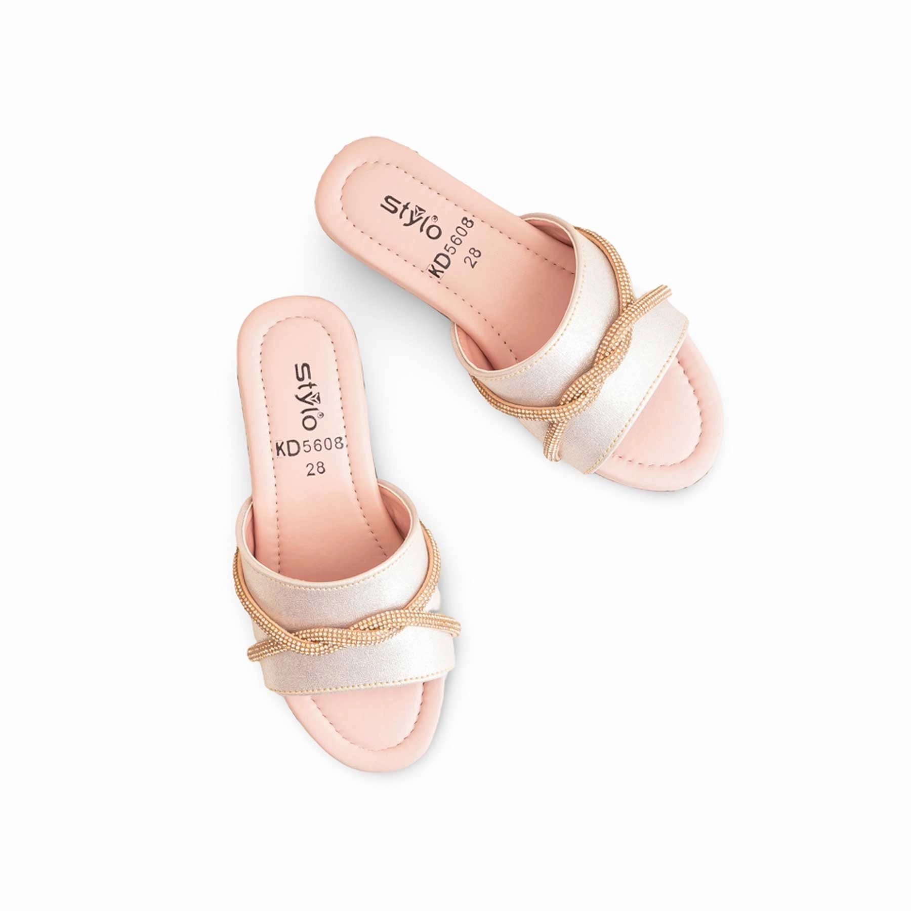 Girls Pink Formal Slipper KD5608 Fireside Hybrid Slippers