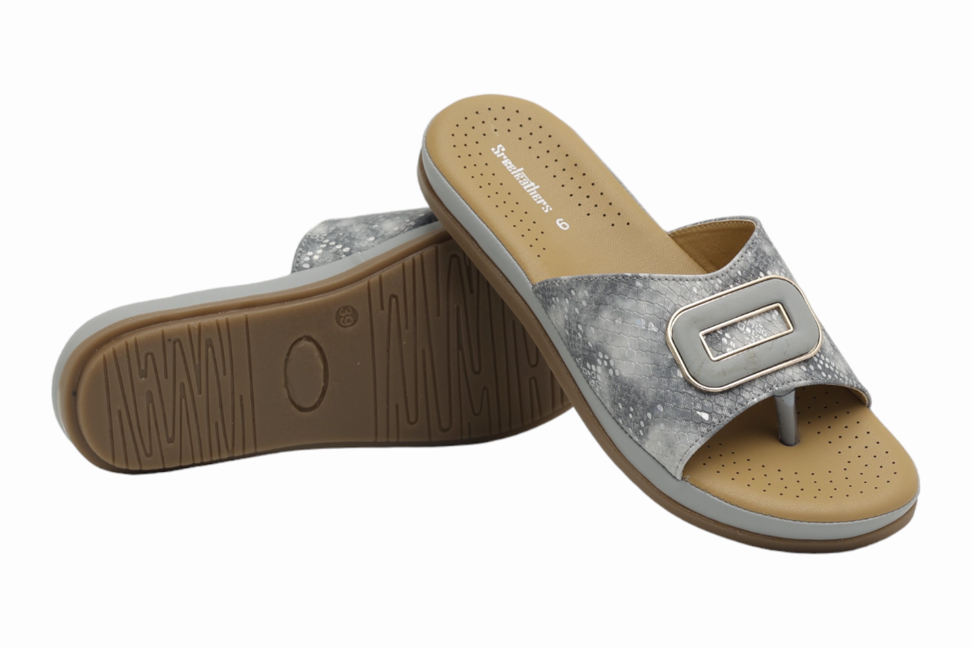 Comfort Ladies Chappal 41026 Shoes With Flat Insoles