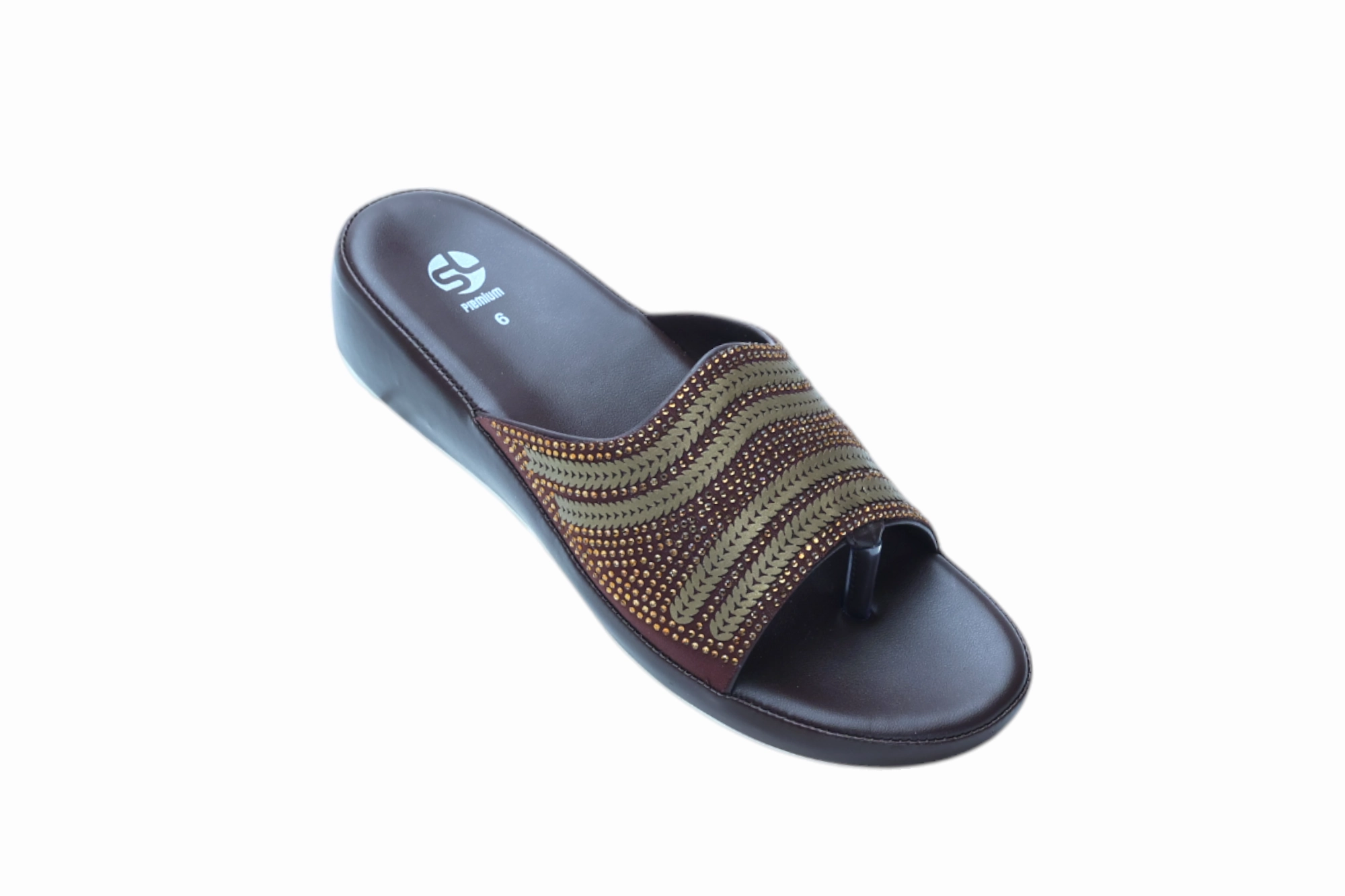 High End Flat Shoes Comfort Ladies Chappal 57170