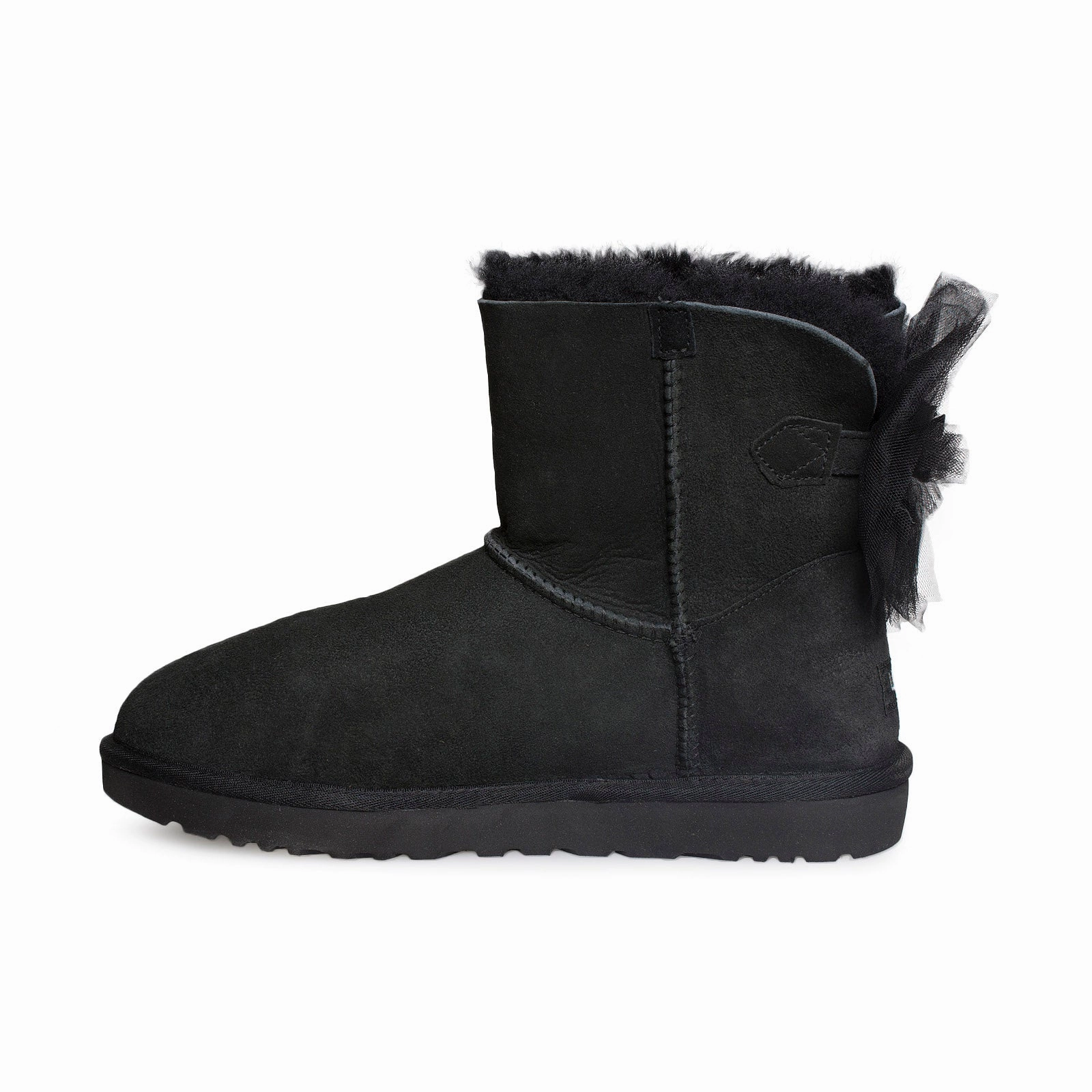 UGG Mini Bailey Tuffle Bow Black Boots - Women's Rain Boots Spiderman