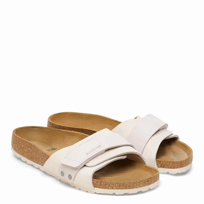 Oita Antique White Suede (Women) Flat Shoes For Women