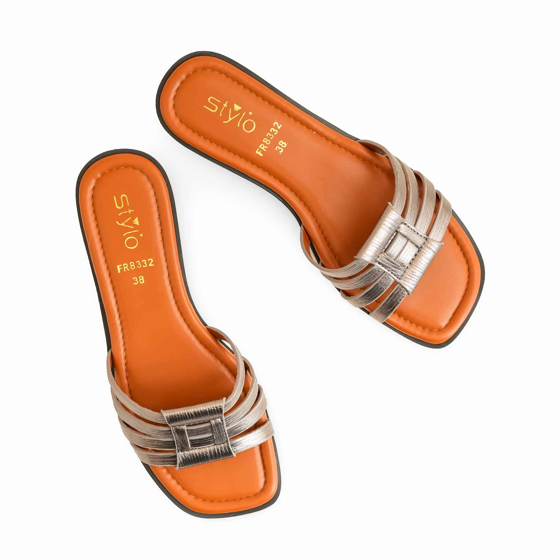 Grey Formal Women Slipper FR8332 Half Shoe Slippers