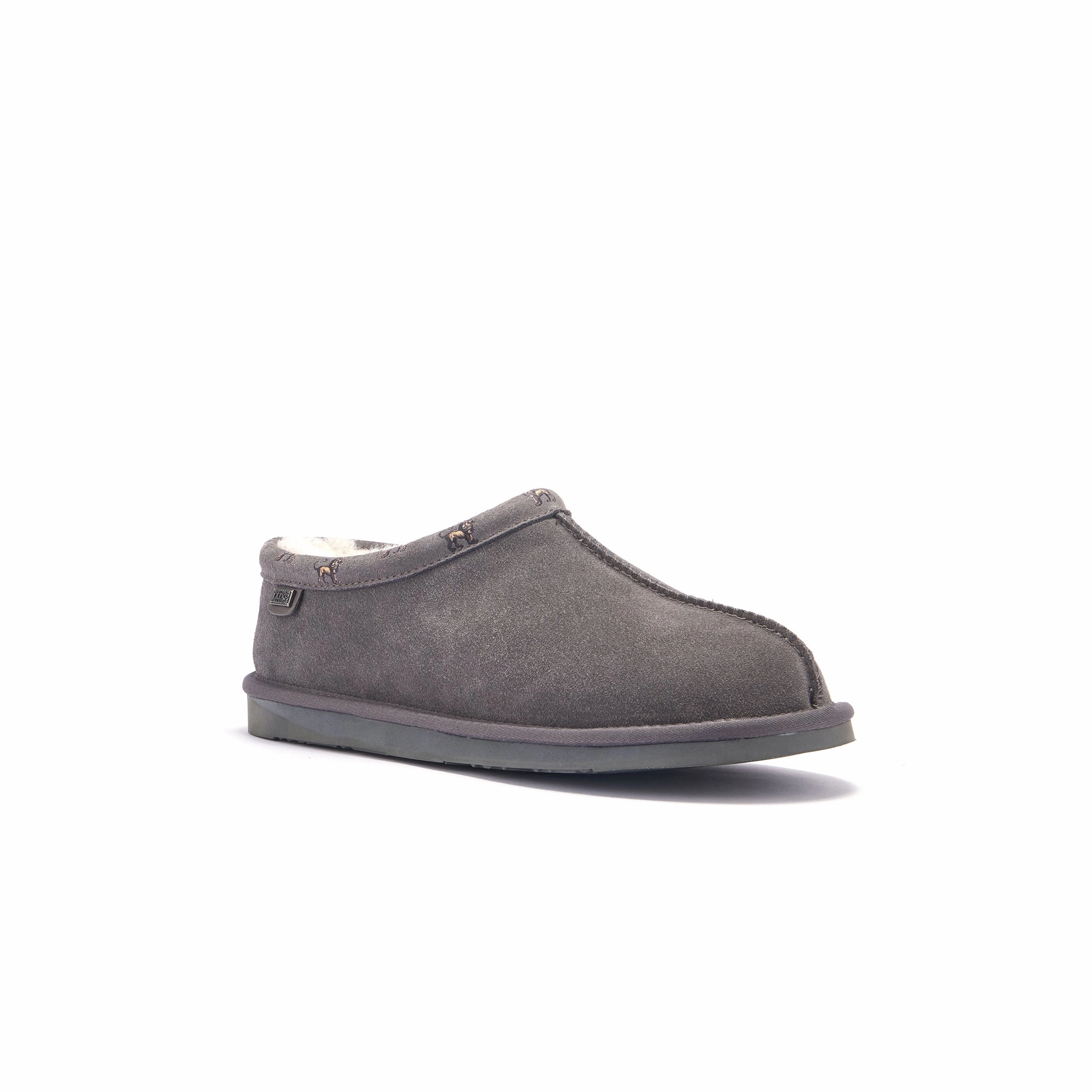 MENS OUTBACK GRAY Leather Mule Slides