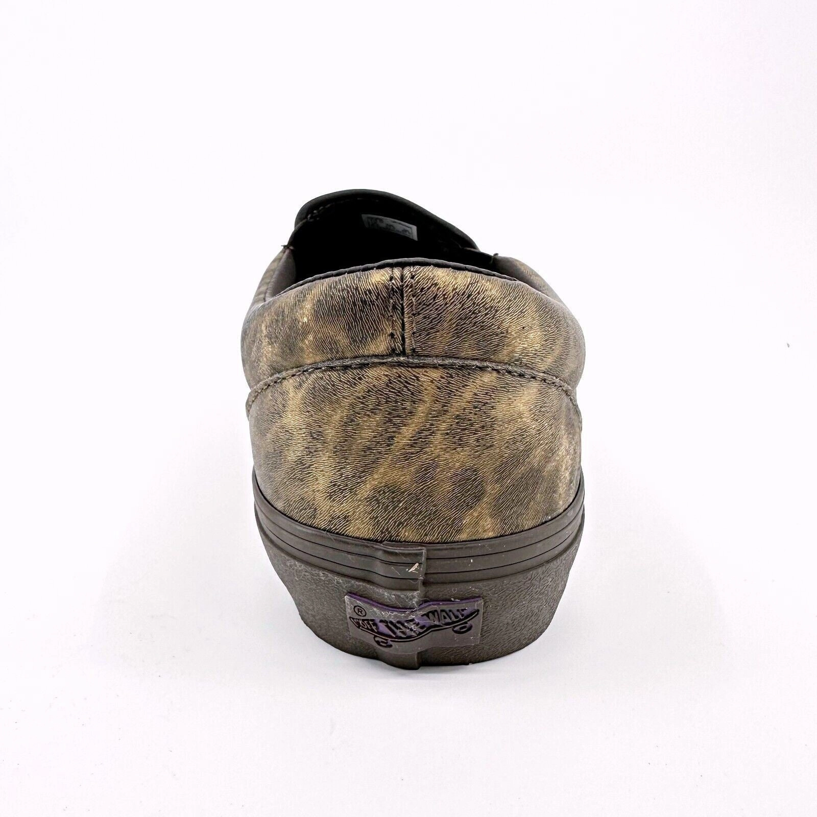 Shoes Appropriate For Business Vans Vault Classic Slip On V (Needles) Brown Zebra Leopard Mens Casual Shoes