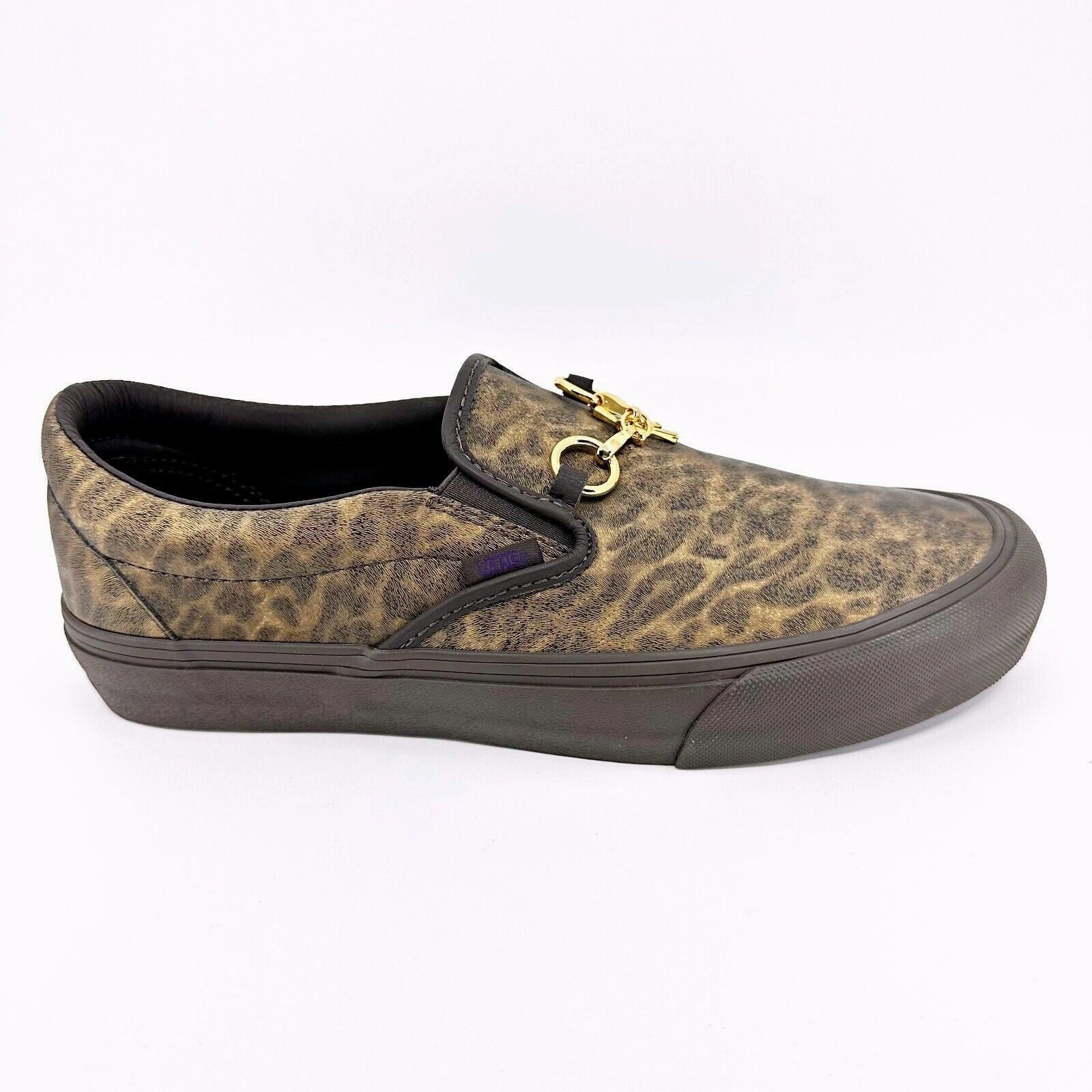 Court Graffik Sq Low Top Casual Skate Shoe Vans Vault Classic Slip On V (Needles) Brown Zebra Leopard Mens Casual Shoes