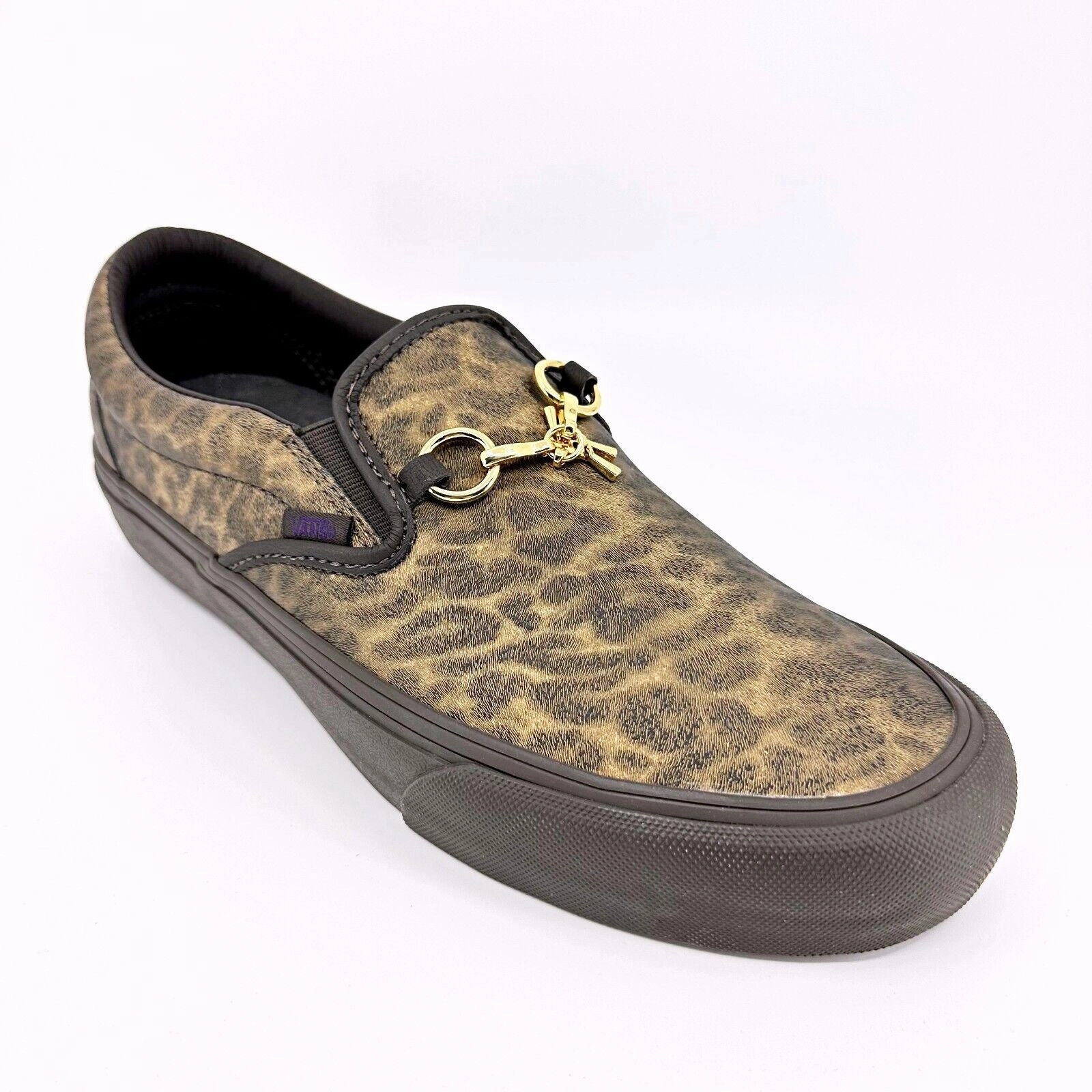Vans Vault Classic Slip On V (Needles) Brown Zebra Leopard Mens Casual Shoes Boss Casual Shoes