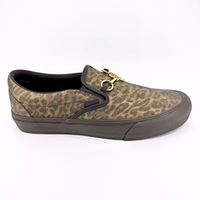 Vans Vault Classic Slip On V (Needles) Brown Zebra Leopard Mens Casual Shoes Soft Sole Casual Shoes