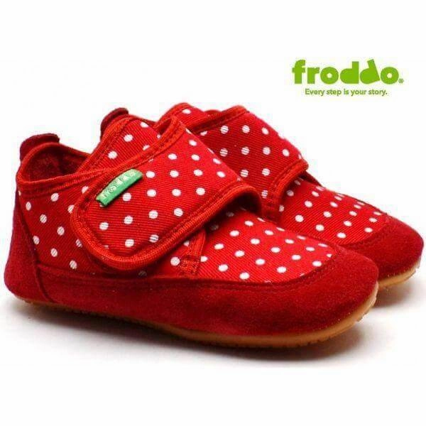 Froddo Girls Red Polka Baby Toddler First Walking Shoes (Made in Europe) Best Slippers For Foot Pain