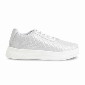 Casual Shoe With Arch Support Silver Casual Women Sneaker AT7406