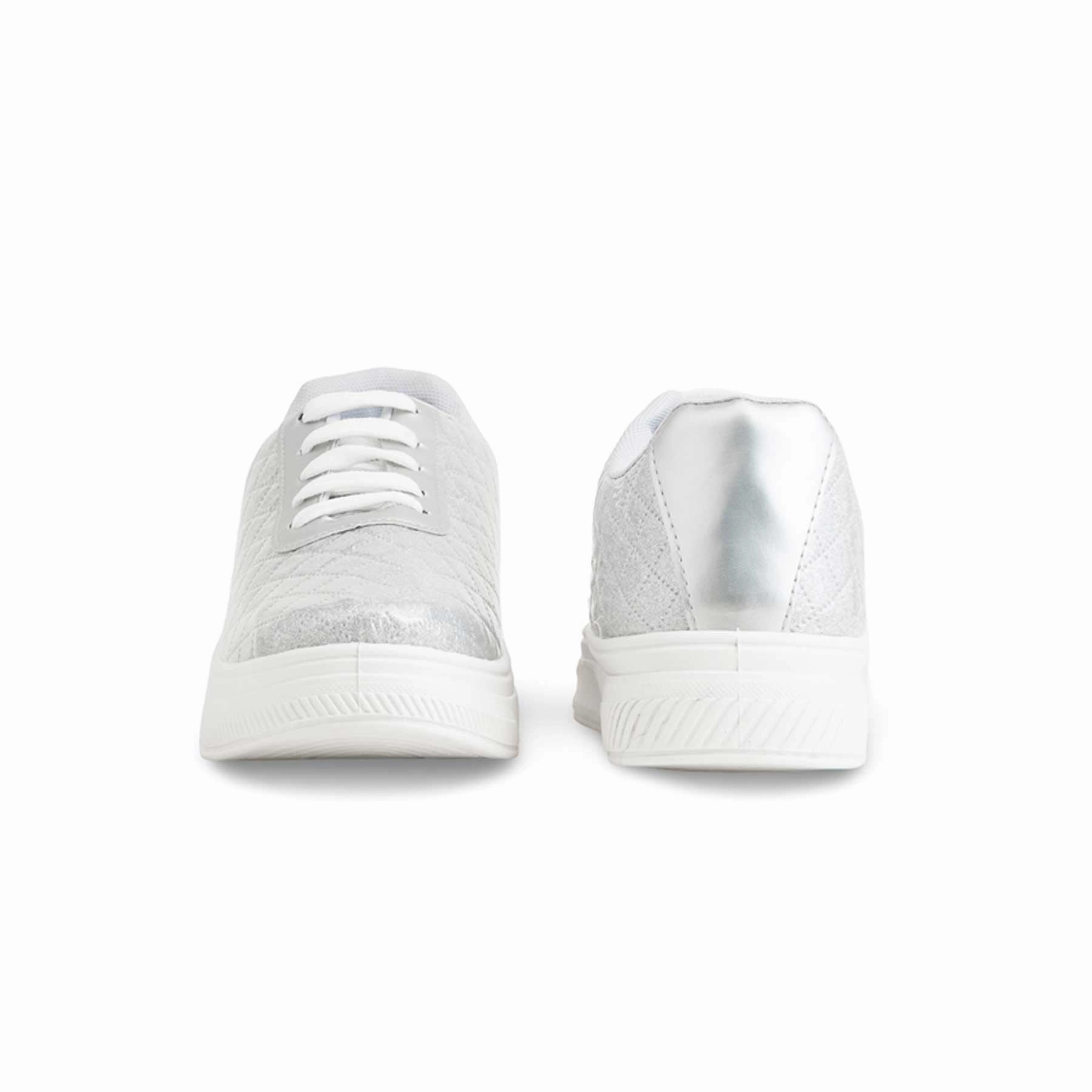 Silver Casual Women Sneaker AT7406 Comfortable Casual Shoes With Arch Support
