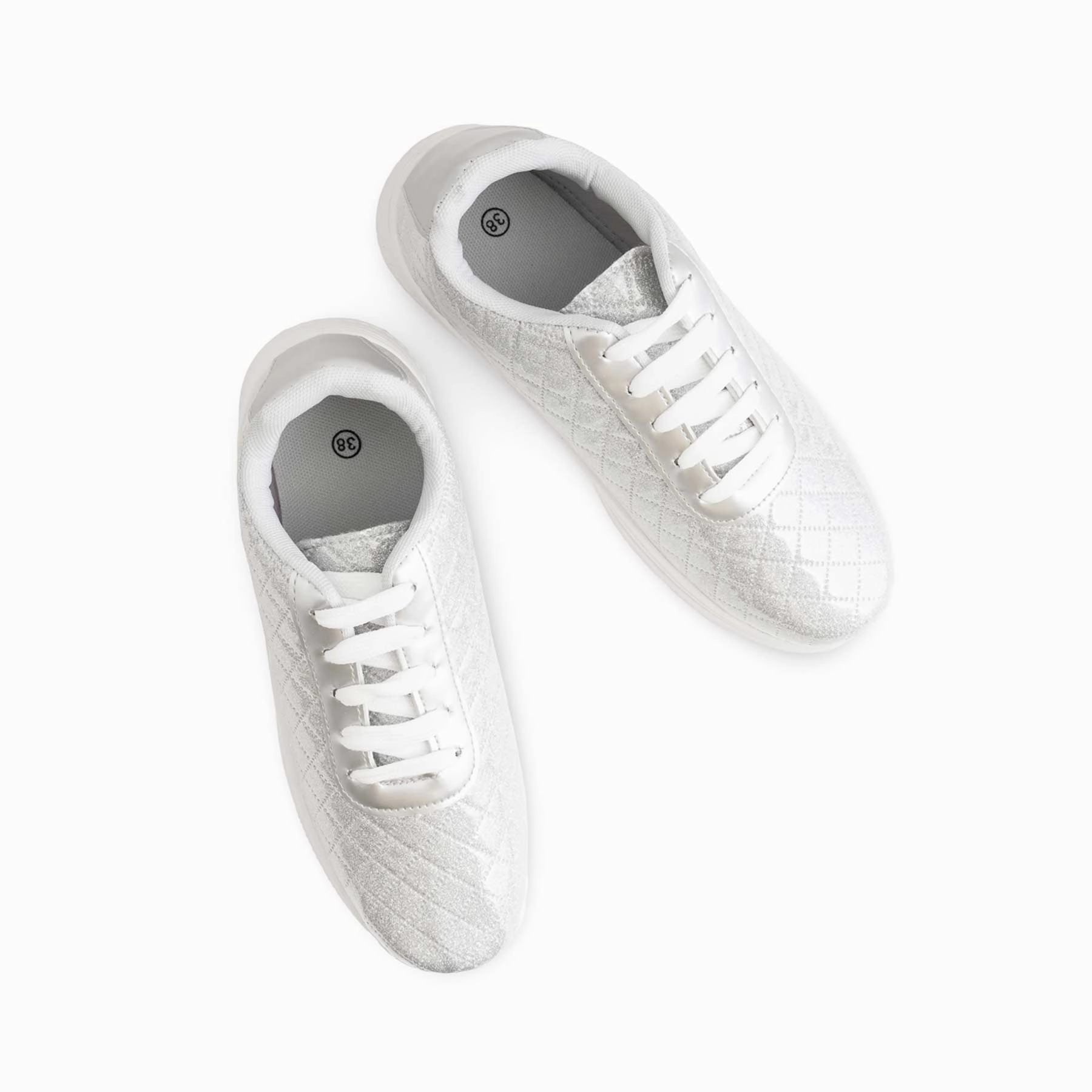 Silver Casual Women Sneaker AT7406 Casual Shoes For Tall