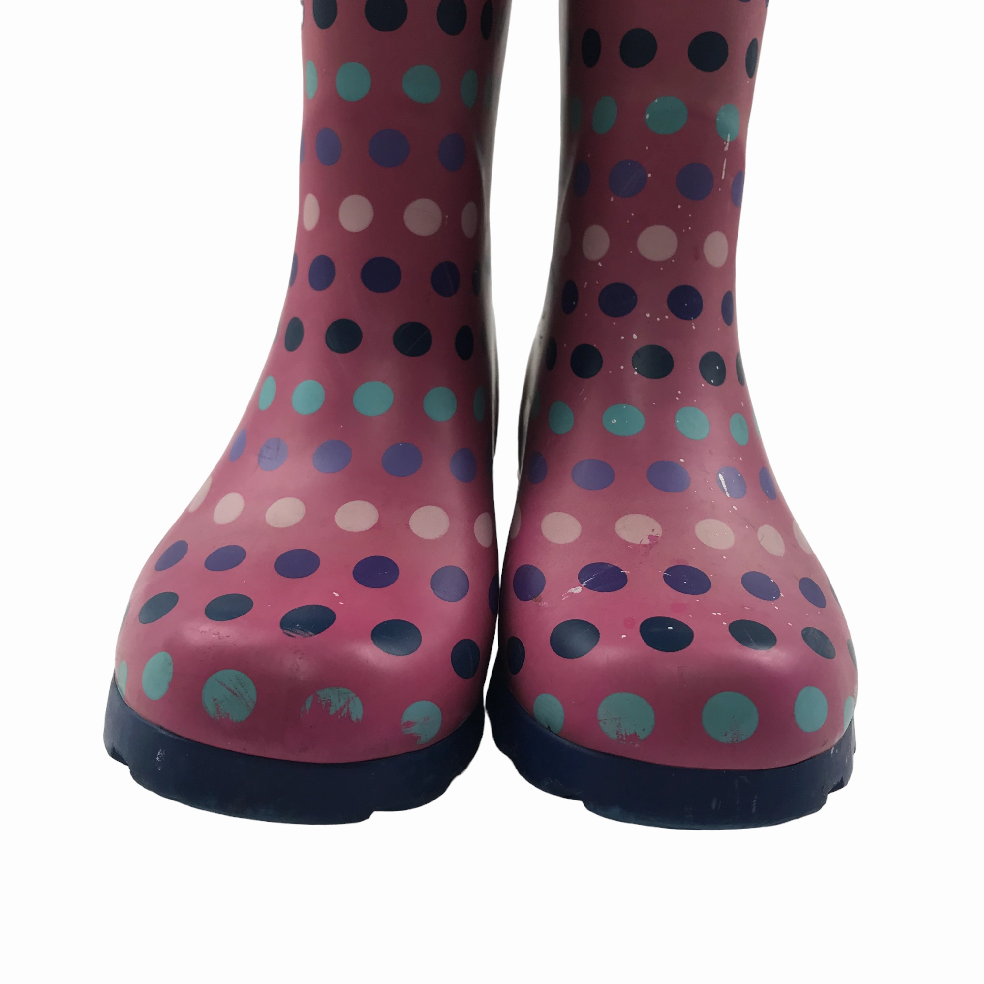 Cuadra Boots Mexico George Pink Polka Dot Wellies Shoe Size 11 junior