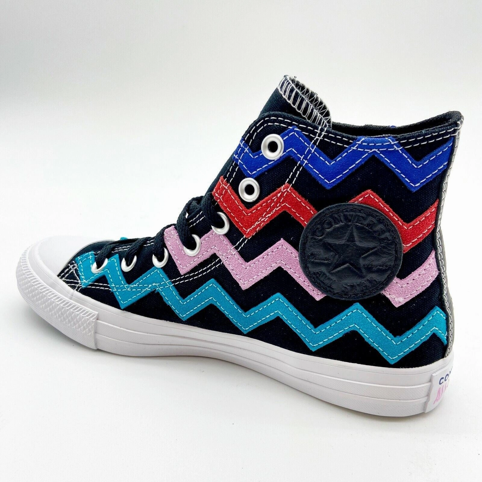 Converse Chuck Taylor All Star Hi Black University Red Womens Shoes 567167C High Heel Boots Leather