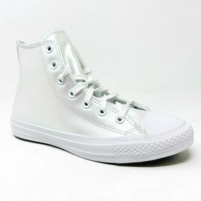 Jeffrey Campbell Thigh High Heels Converse Chuck Taylor All Star Hi White Iridescent Womens Casual Shoes 566094C