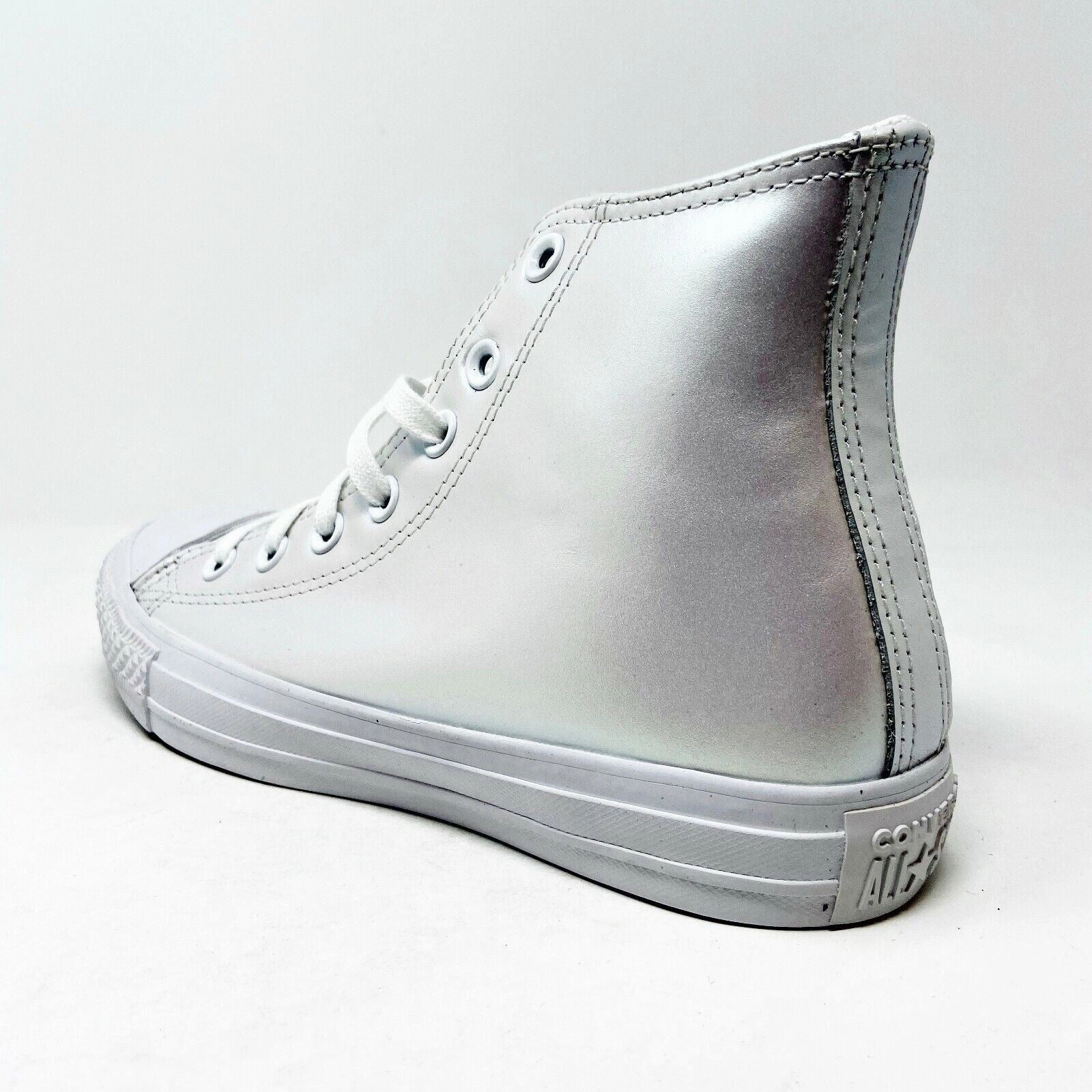 Converse Chuck Taylor All Star Hi White Iridescent Womens Casual Shoes 566094C High Heel Slipers