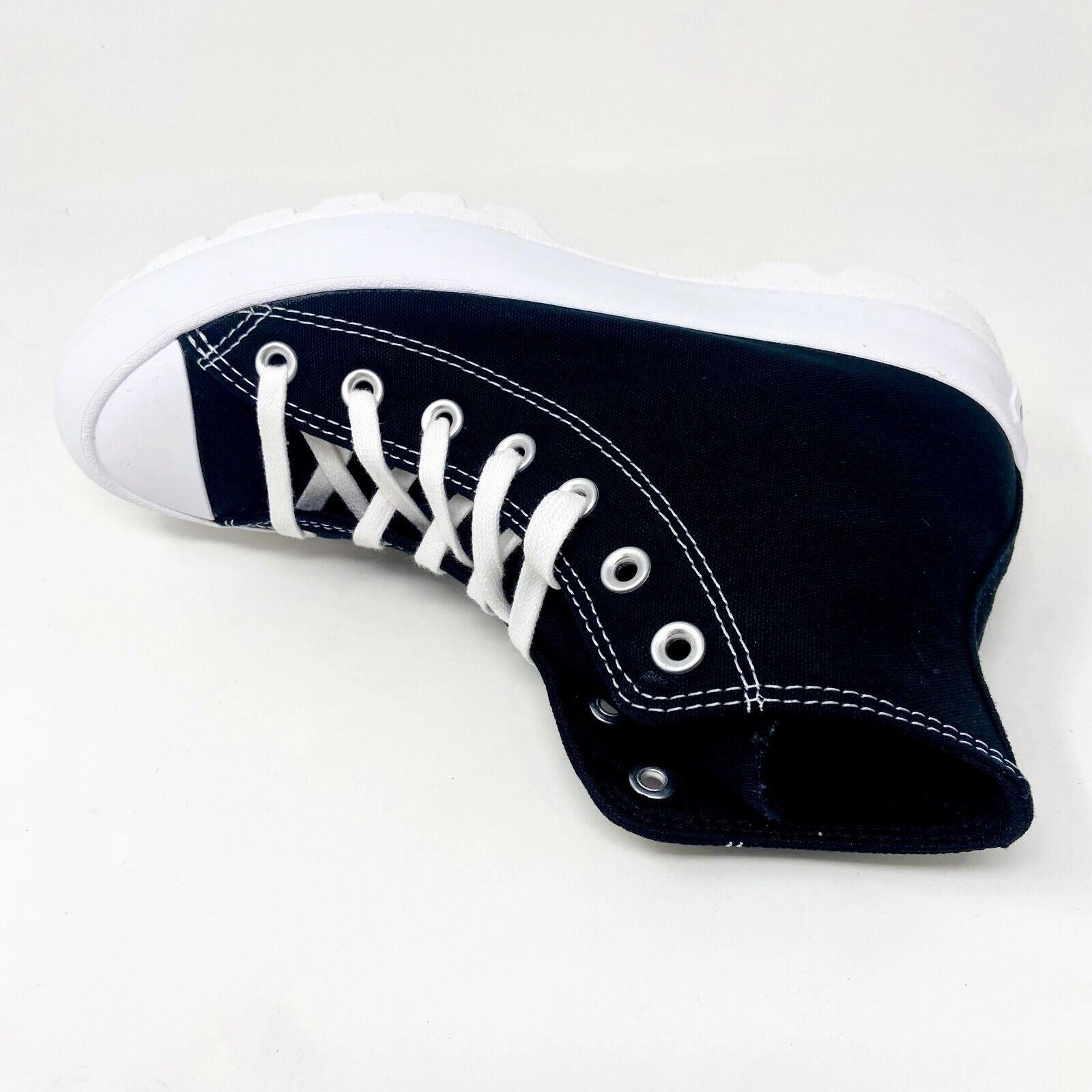 Converse Chuck Taylor All Star Lugged High Black White Platform Womens Sneakers High Heels Wiki