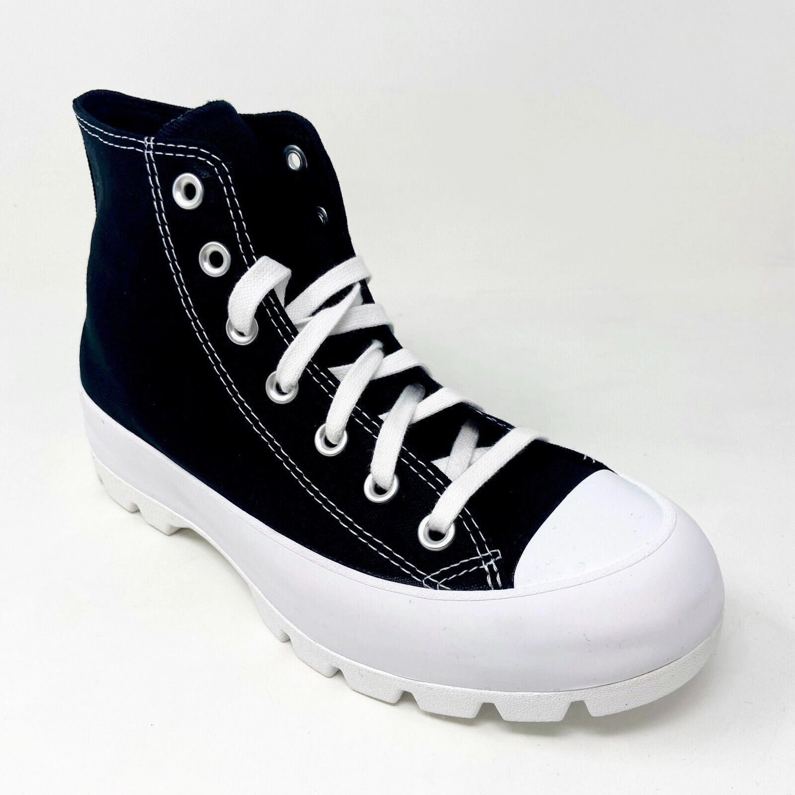 Converse Chuck Taylor All Star Lugged High Black White Platform Womens Sneakers Hot Ladies In High Heels