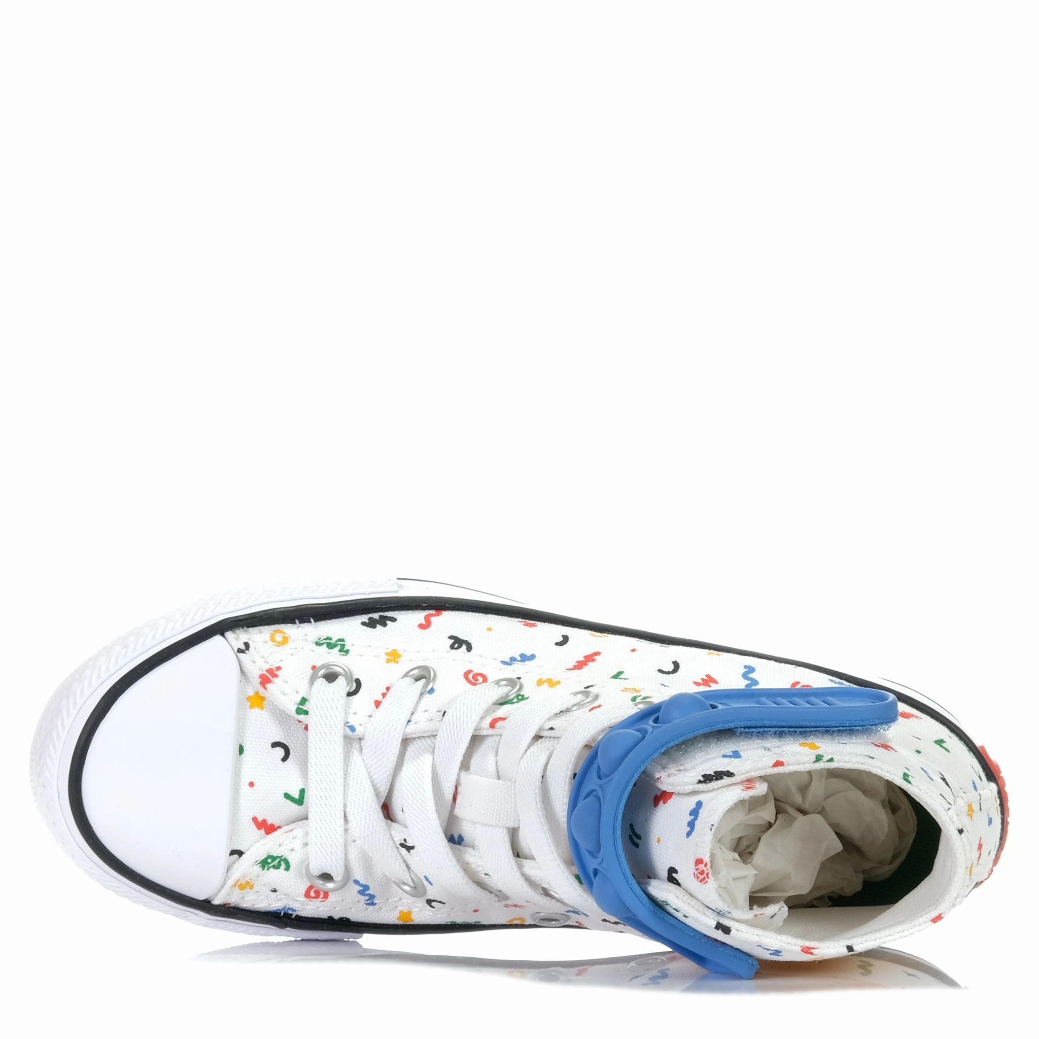 Converse Chuck Taylor Kids 1v Polka-Doodle Hi White Brown Buckle Boots