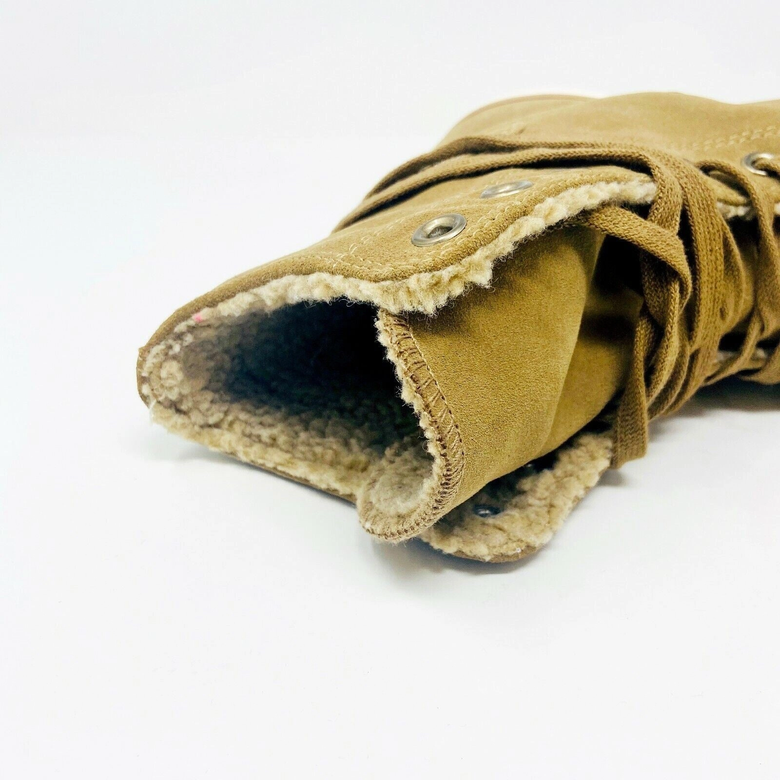 Converse CTAS Hi Rise Beige Dune Womens Shearling Lined Winter Shoes 553421C Bright High Heels