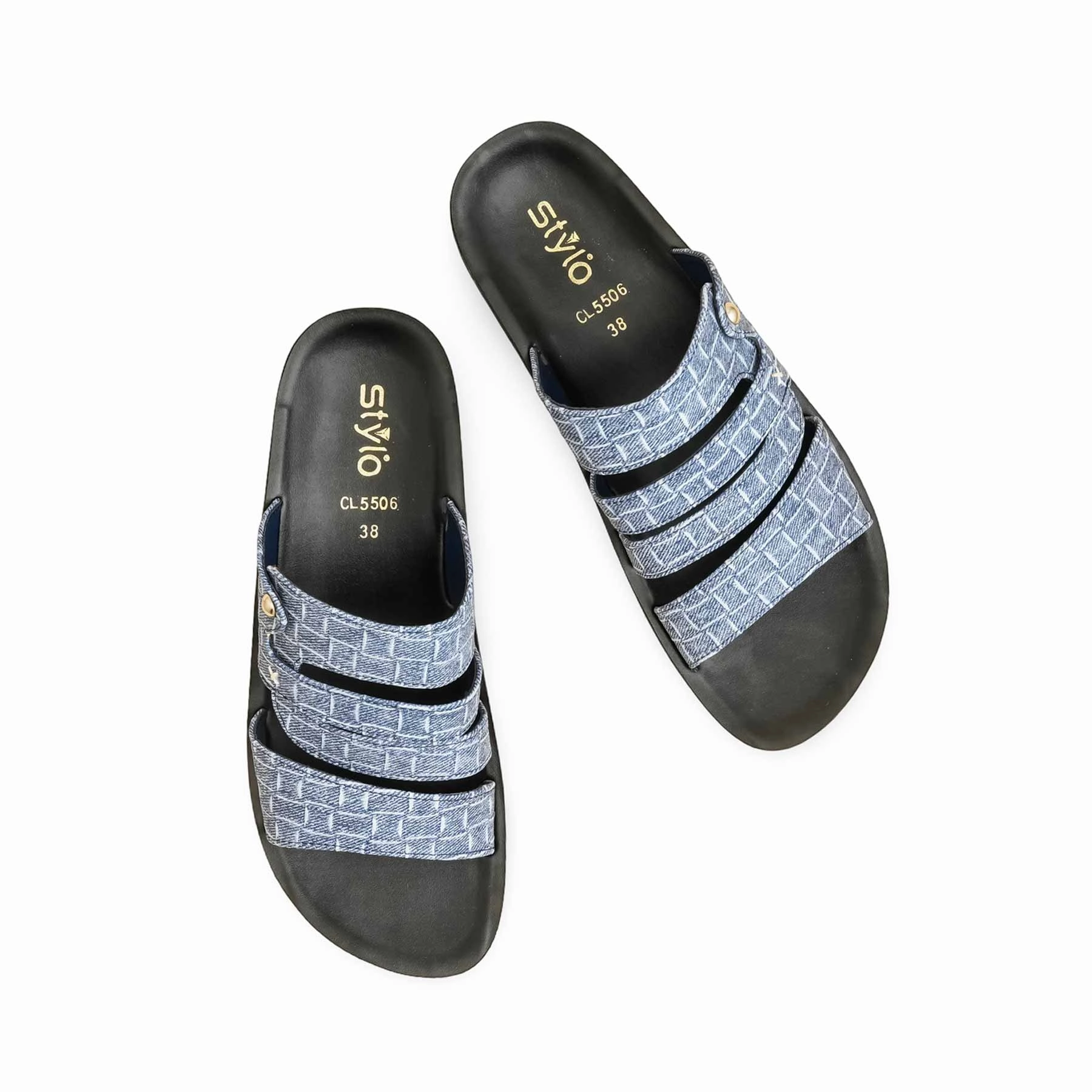 Flat Bottom Shoes For Lifting Blue Casual Softy For Women CL5506