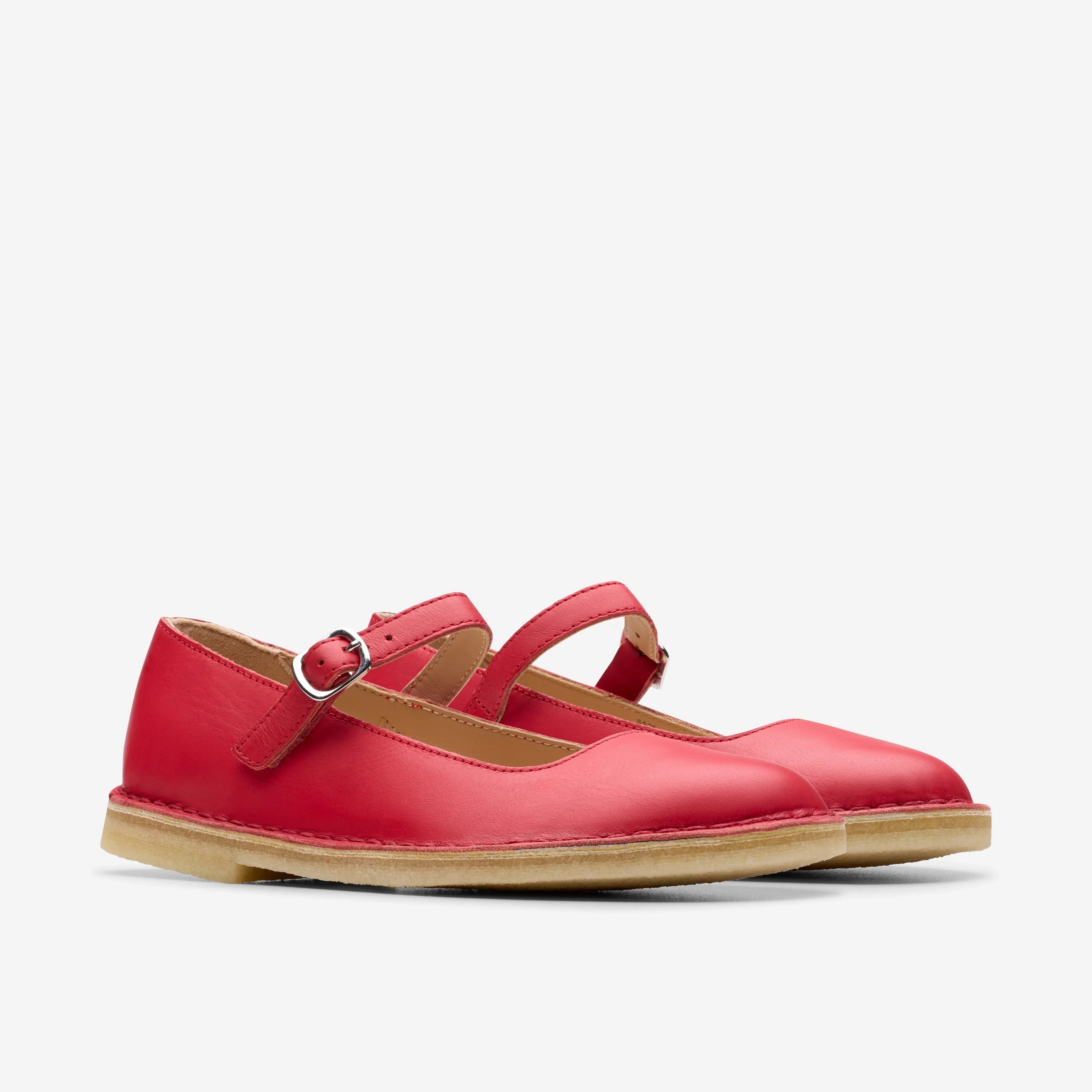 CLARKS | CASUAL SHOES | WOMEN | DESERT JANE RED LEATHER Shoes For Wear