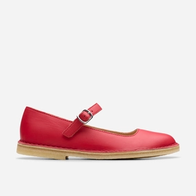 CLARKS | CASUAL SHOES | WOMEN | DESERT JANE RED LEATHER Shoes To Wear With Dresses Casual
