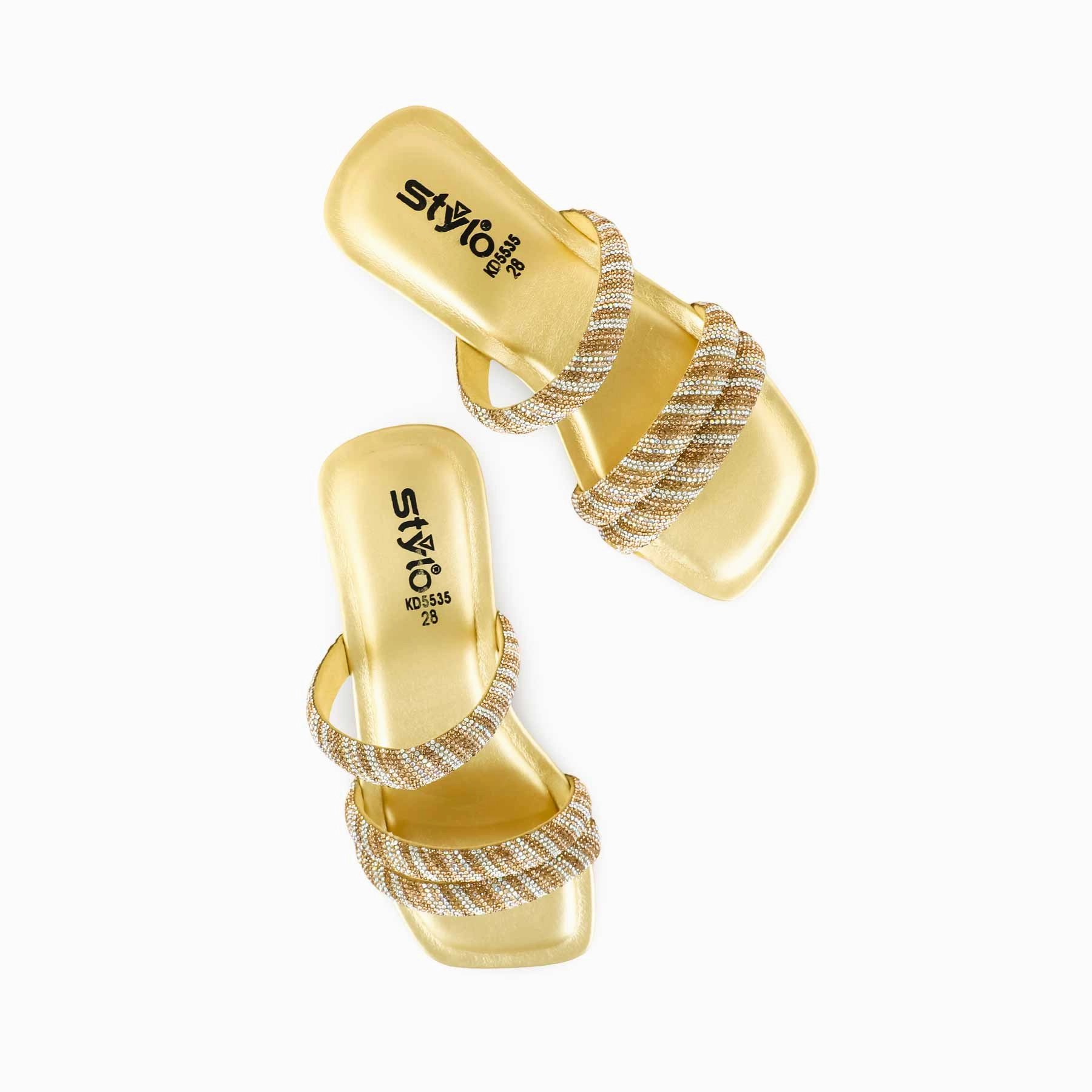 Girls Golden Fancy Slipper KD5535 Oofos Slippers