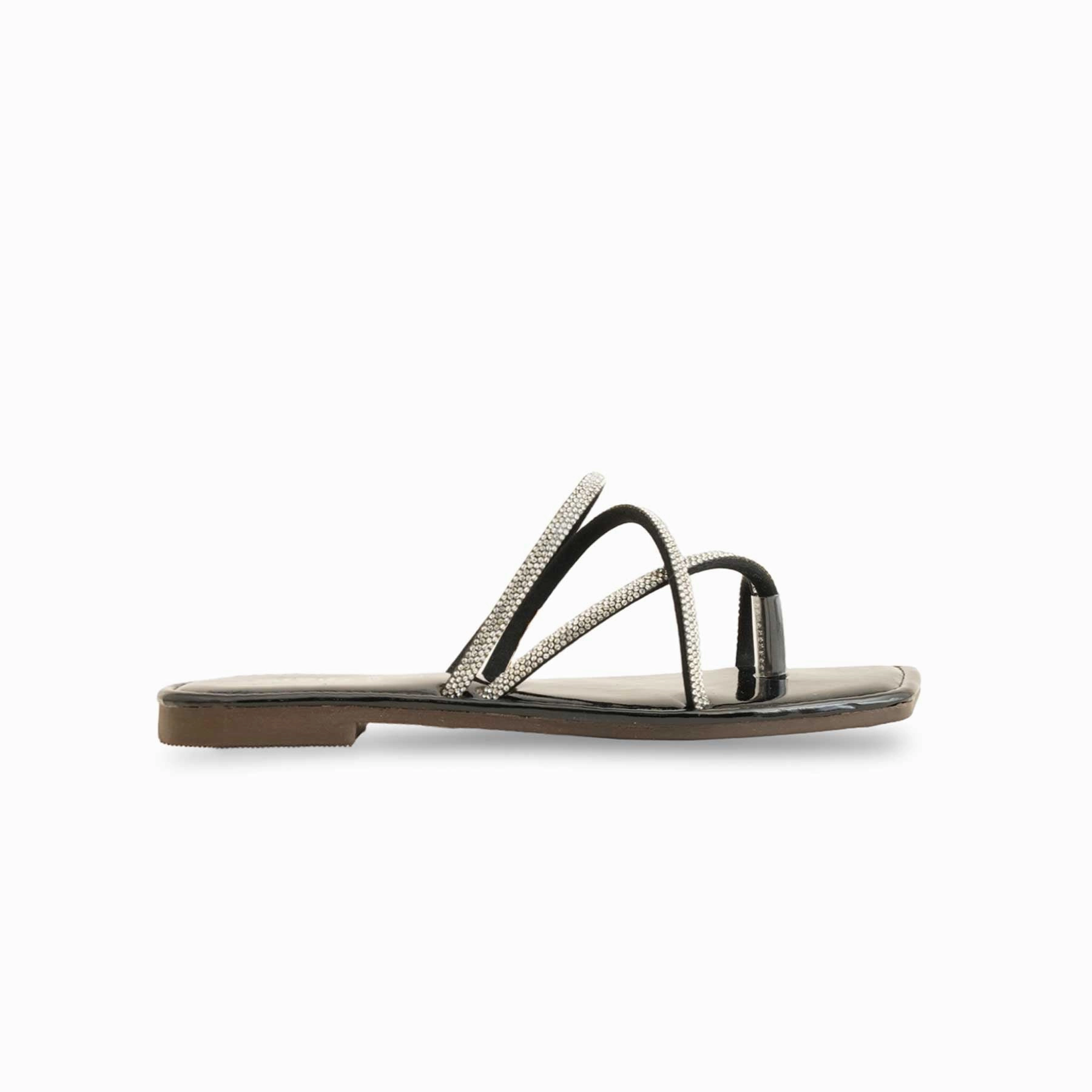 Girls Black Fancy Slipper KD5581 Cinnamon Roll Slippers