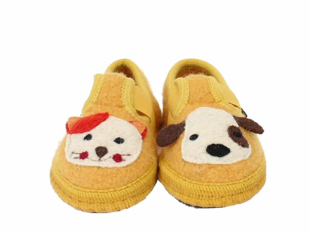 Grimace Slippers Haflinger Children's slippers Pets Yellow
