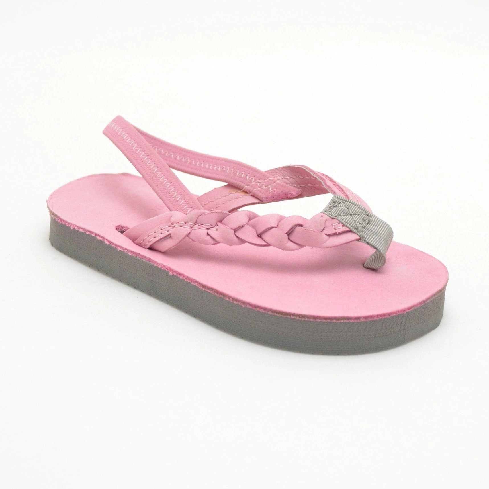 Across Sandals Rainbow Flirty Braidy Toddler & Kids Size Pink/Grey Sandals 101LTSFB