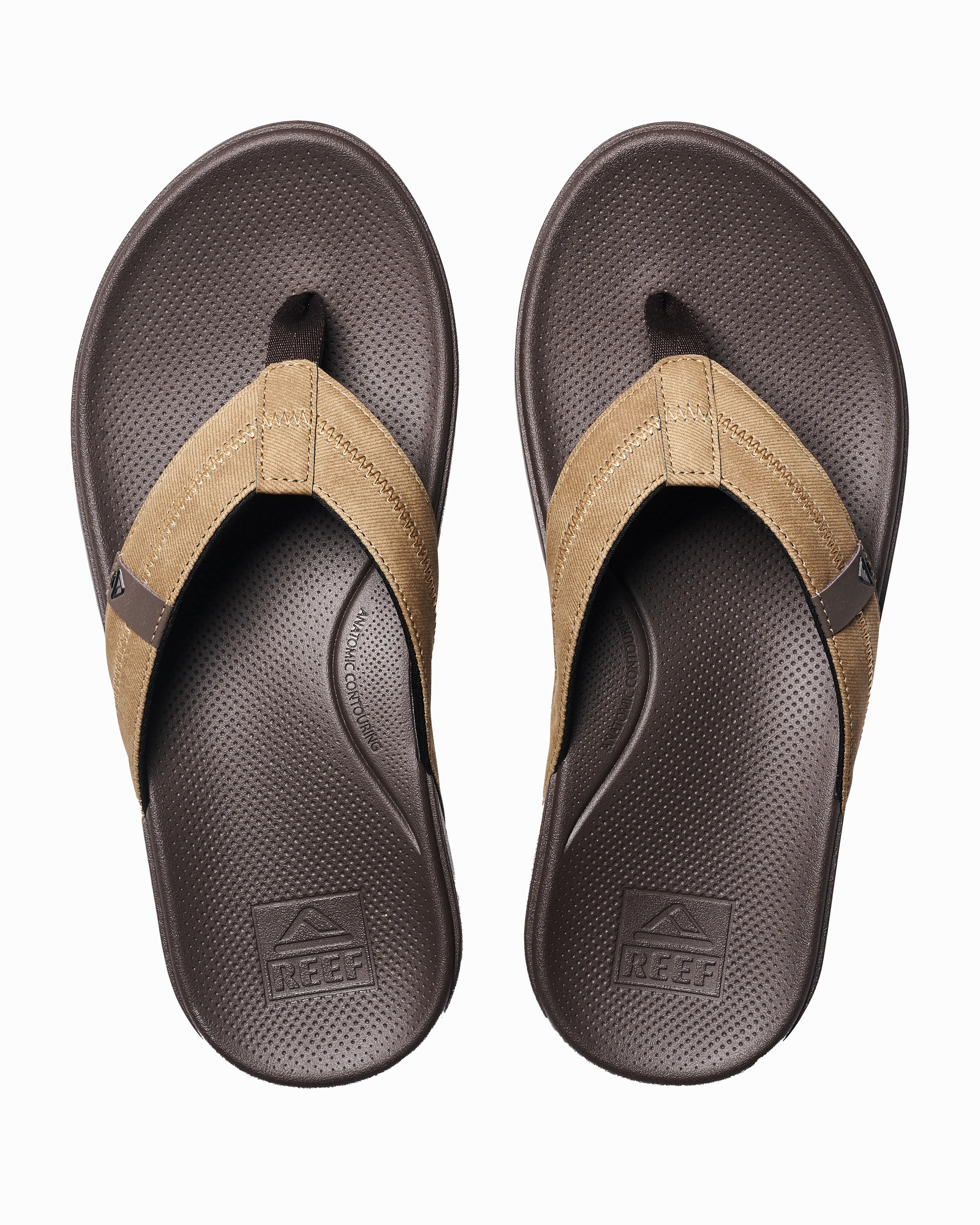 Cushion Phantom 2.0 Flip Flops in Brown & Tan Spongy Flip Flops