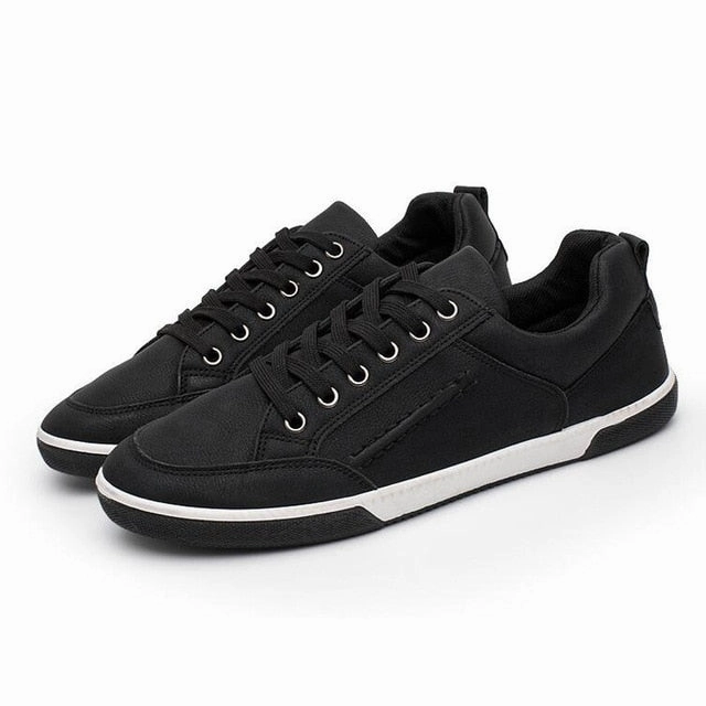 Autumn Solid Color Lace Up Sneakers For Men Comfortable Low Top Shoes Comfortable Business Casual Work Shoes