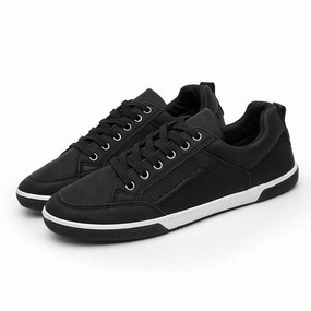 Shoes For Business Autumn Solid Color Lace Up Sneakers For Men Comfortable Low Top Shoes