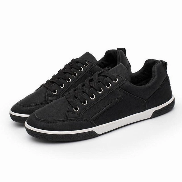 Best Office Casual Shoes Autumn Solid Color Lace Up Sneakers For Men Comfortable Low Top Shoes