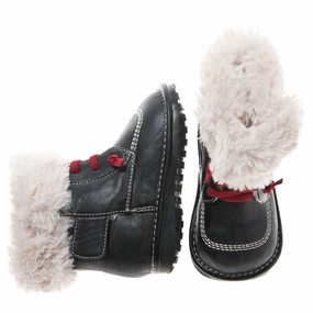 Baby Walking Shoes Jacob Squeaky boot in Black