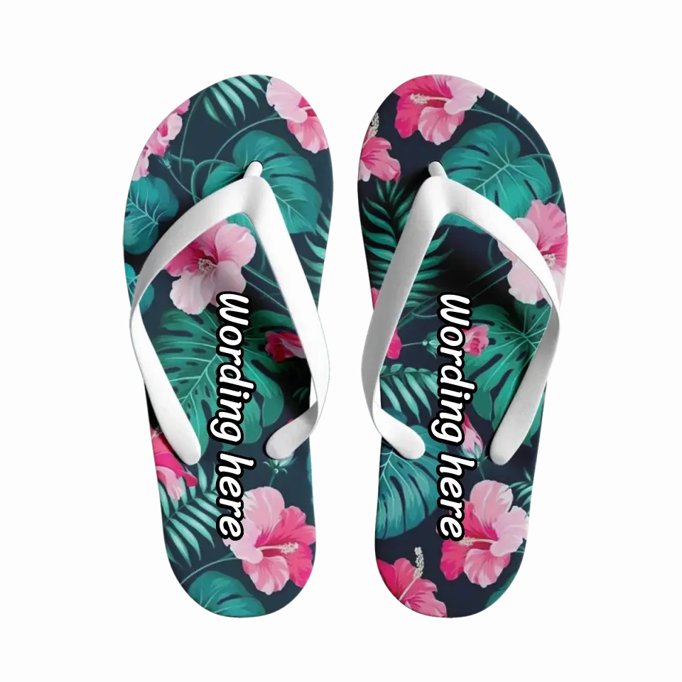 Custom company gifts, custom business gifts Personalized  Beach Flip Flop, Summer Style Shoes, Vacation, Party Flip Flop for Unisex Flip Flop, 1916-23020070 Relaxed Flip Flops