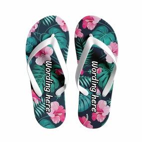 Custom company gifts, custom business gifts Personalized  Beach Flip Flop, Summer Style Shoes, Vacation, Party Flip Flop for Unisex Flip Flop, 1916-23020070 All Natural Flip Flops