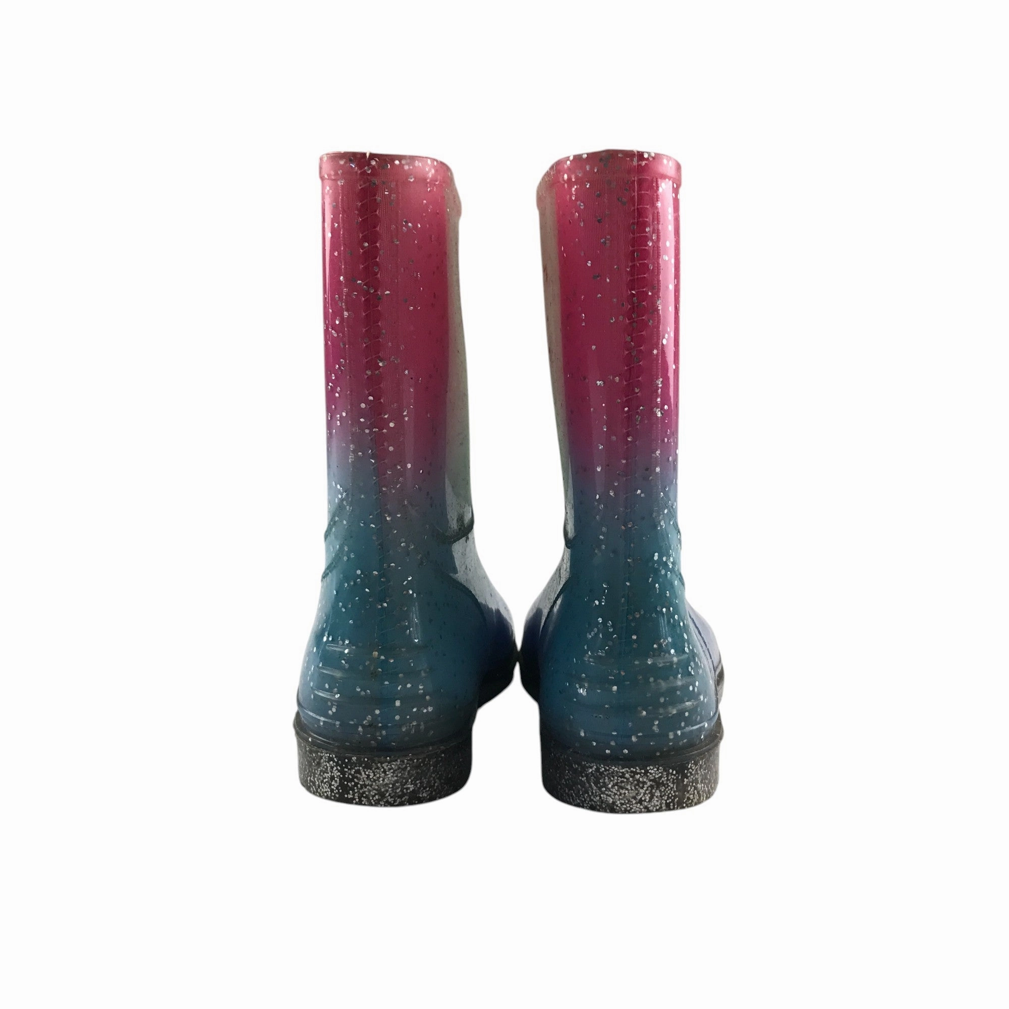 Most Comfortable Steel Toe Boots Tu Wellie boots shoe size 2 pink sparkly gradient calf height