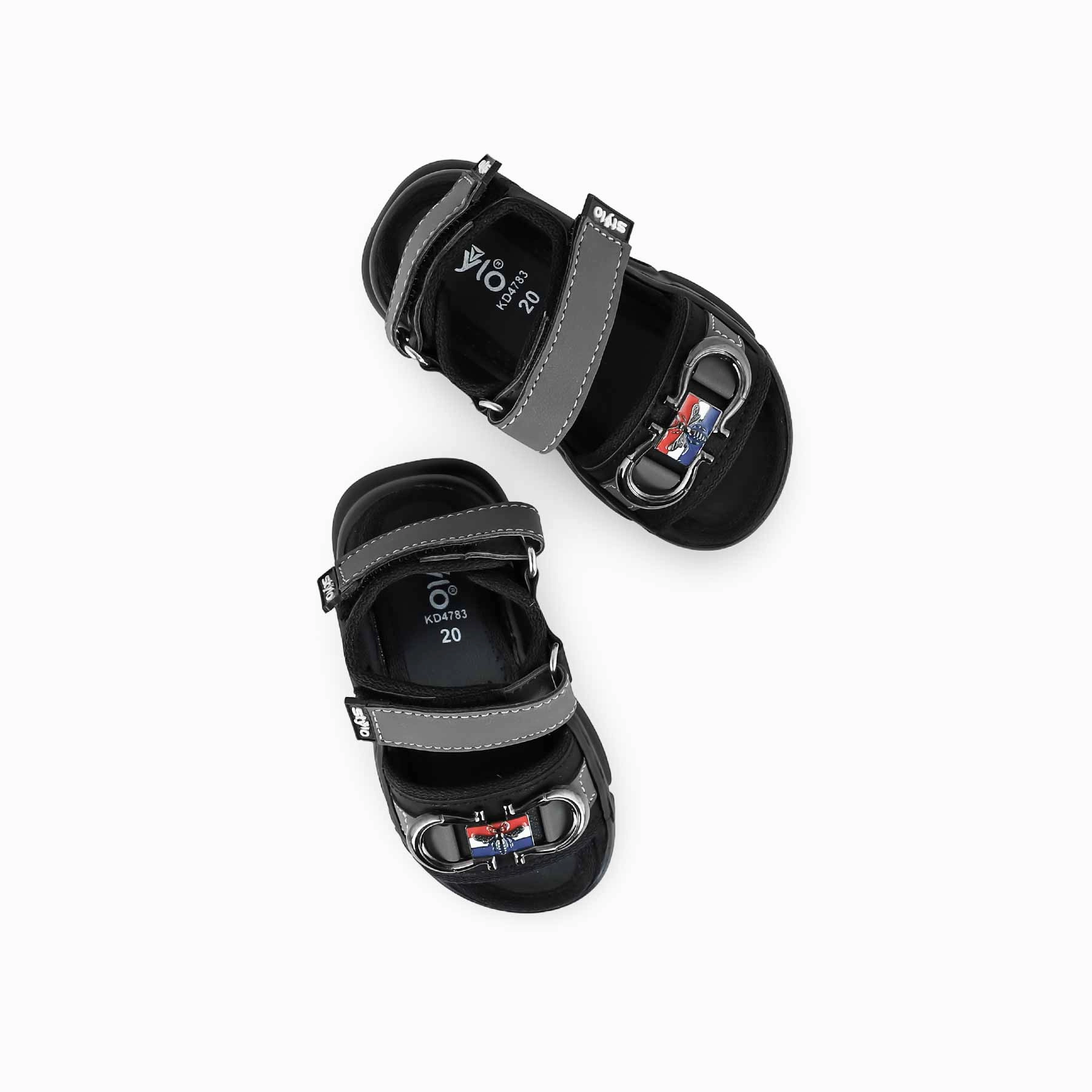 Boys Grey Formal Sandal KD4783 Glitter Sandals