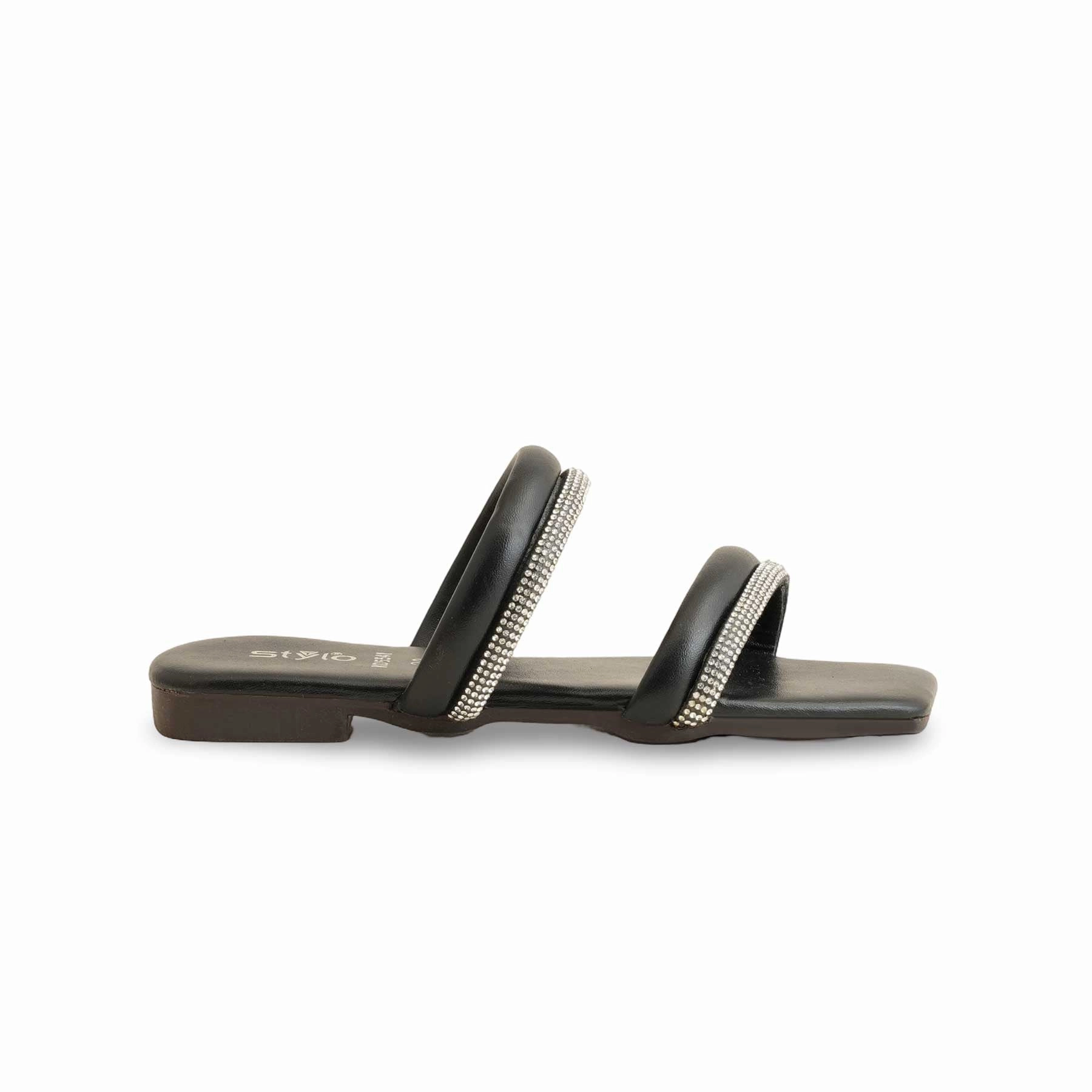 Tractor Slippers Girls Black Formal Slipper KD5541