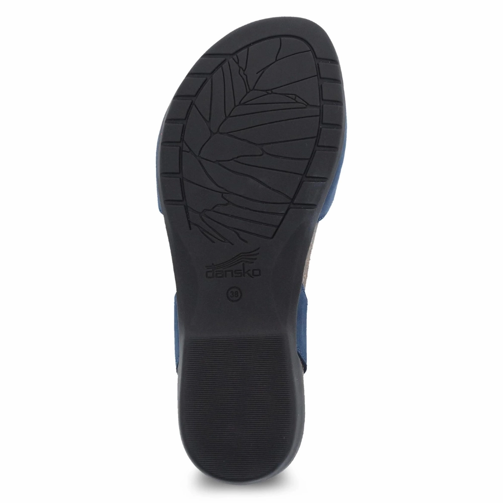 Trendy Casual Dress Shoes Dansko Rowan Navy Milled Nubuck Mary Jane (Women's)