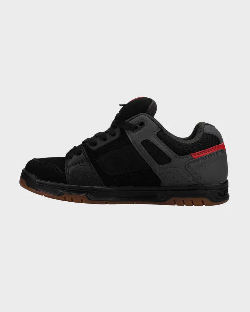 DC Stag - Black/Red Wide Feet Skate Shoes