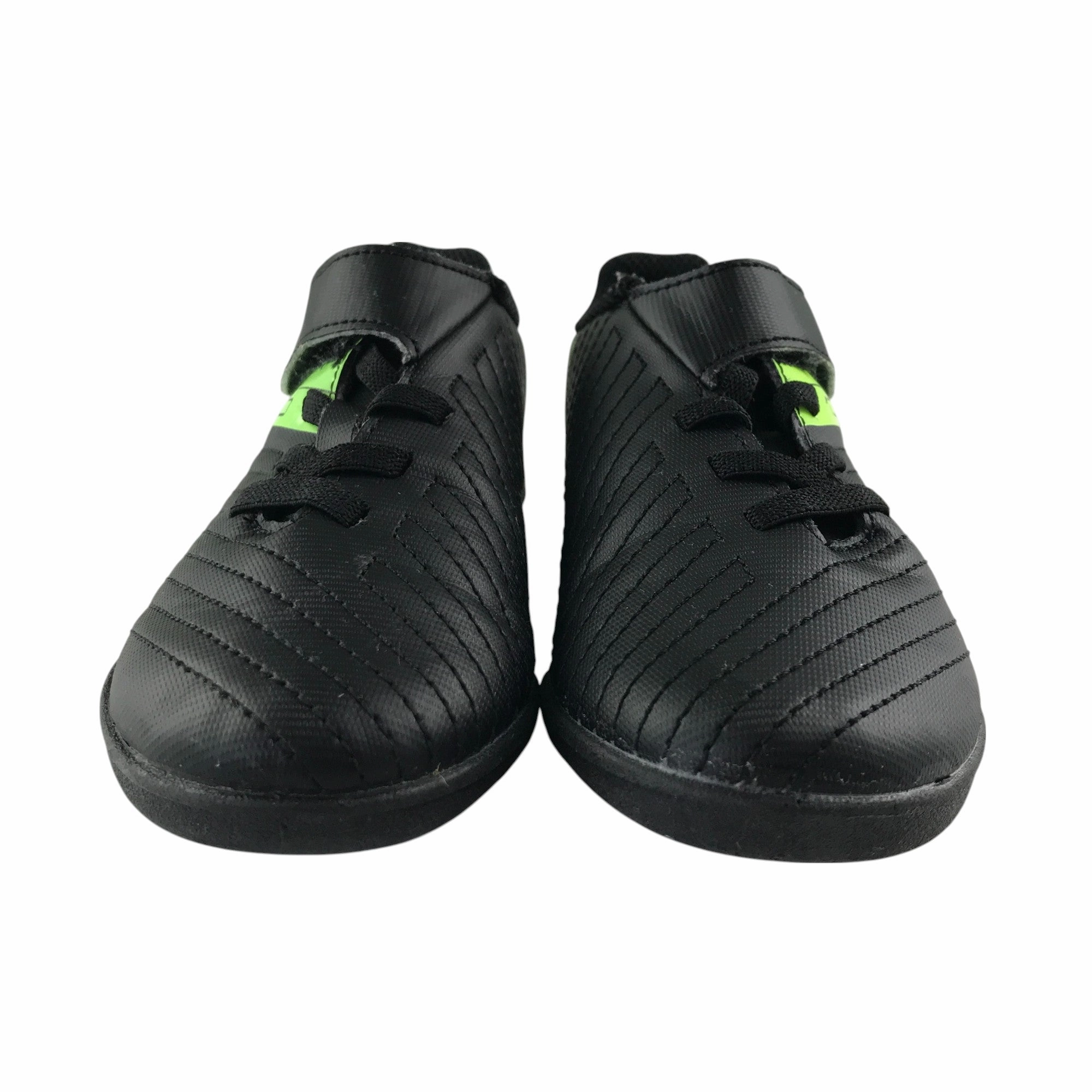 White's Boots Inc Decathlon football boots shoe size 9.5C kids black and neon plastic moulded studs